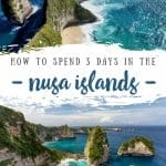 The perfect Nusa islands itinerary for 3 days