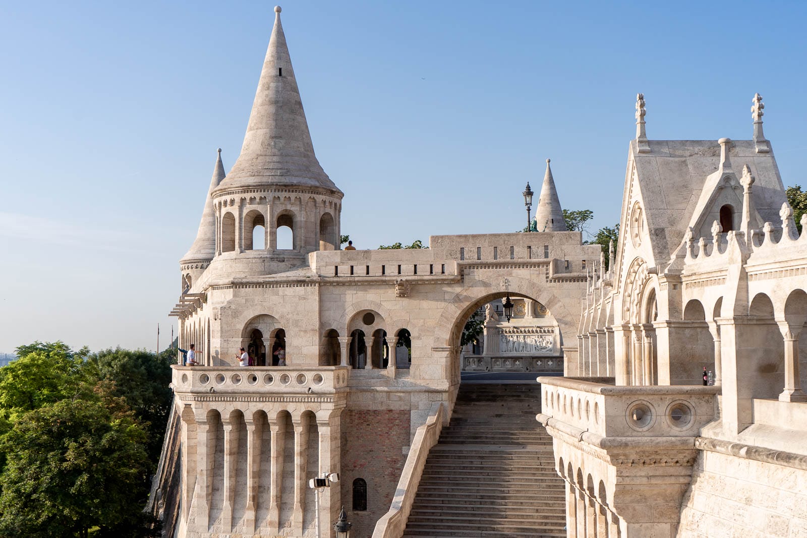 The fairytale looking Fisherman's Bastion in Budapest, Hungary