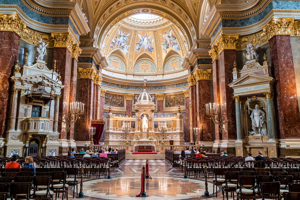 The interior of the St. Stephen Basilica