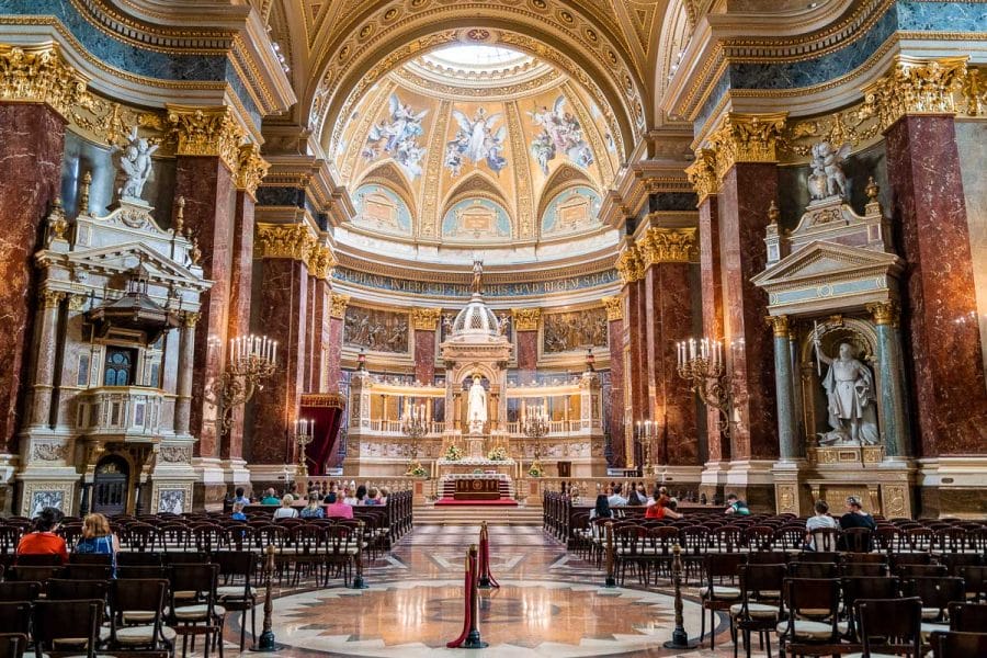 The interior of the St. Stephen Basilica