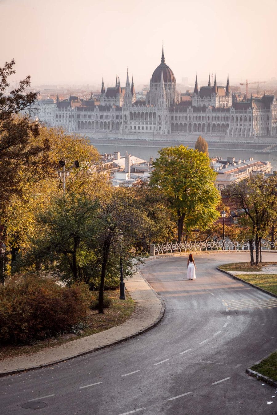 View of the Hungarian Parliament from the Fisherman's Bastion in Budapest