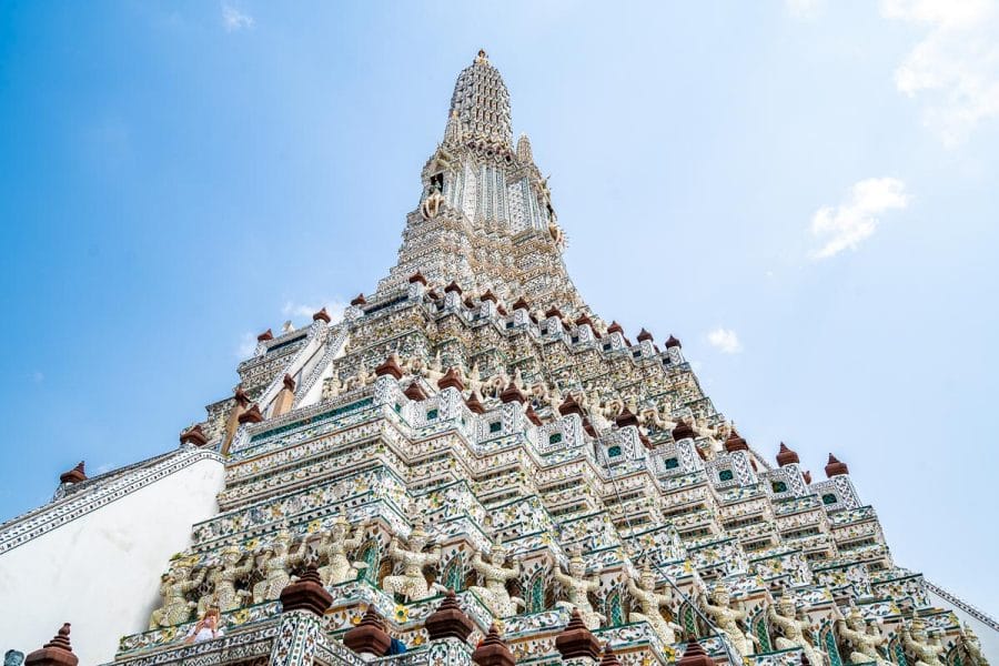 The beautiful middle tower at Wat Arun in Bangkok, Thailand
