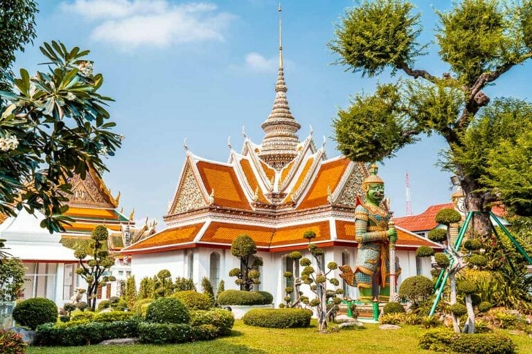 Entrance to the Wat Arun temple in Bangkok, Thailand