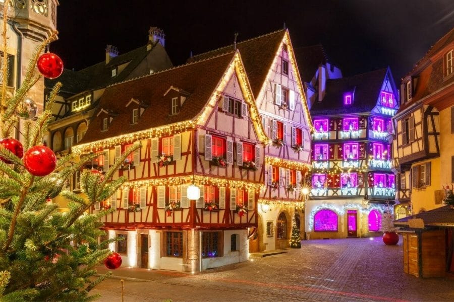 Christmas decorations in Colmar, France