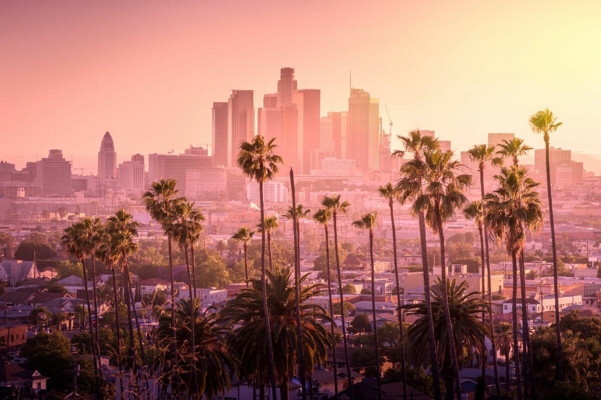 Sunset in Los Angeles, USA