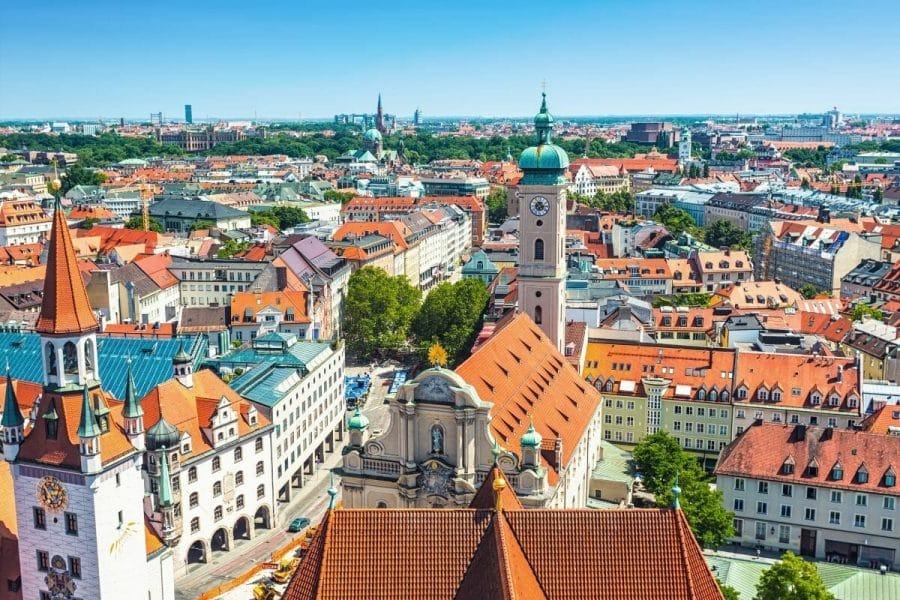 Aerial view of Munich, Germany