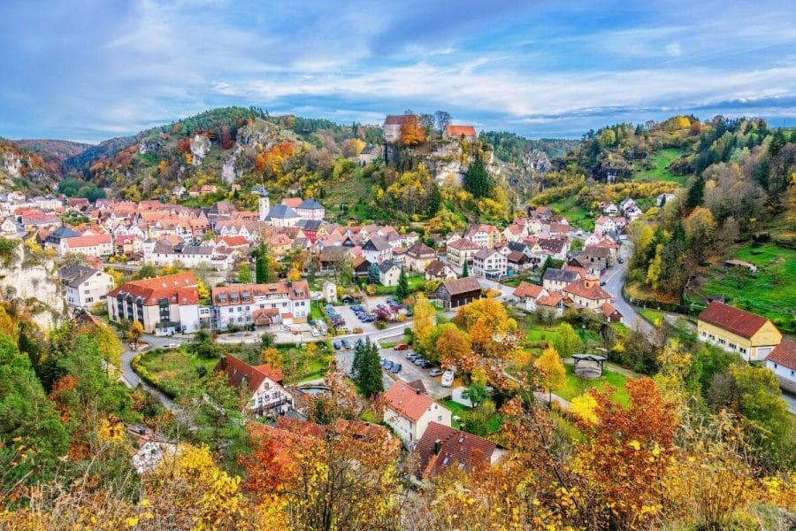 Autumn scenery in Pottenstein, Germany