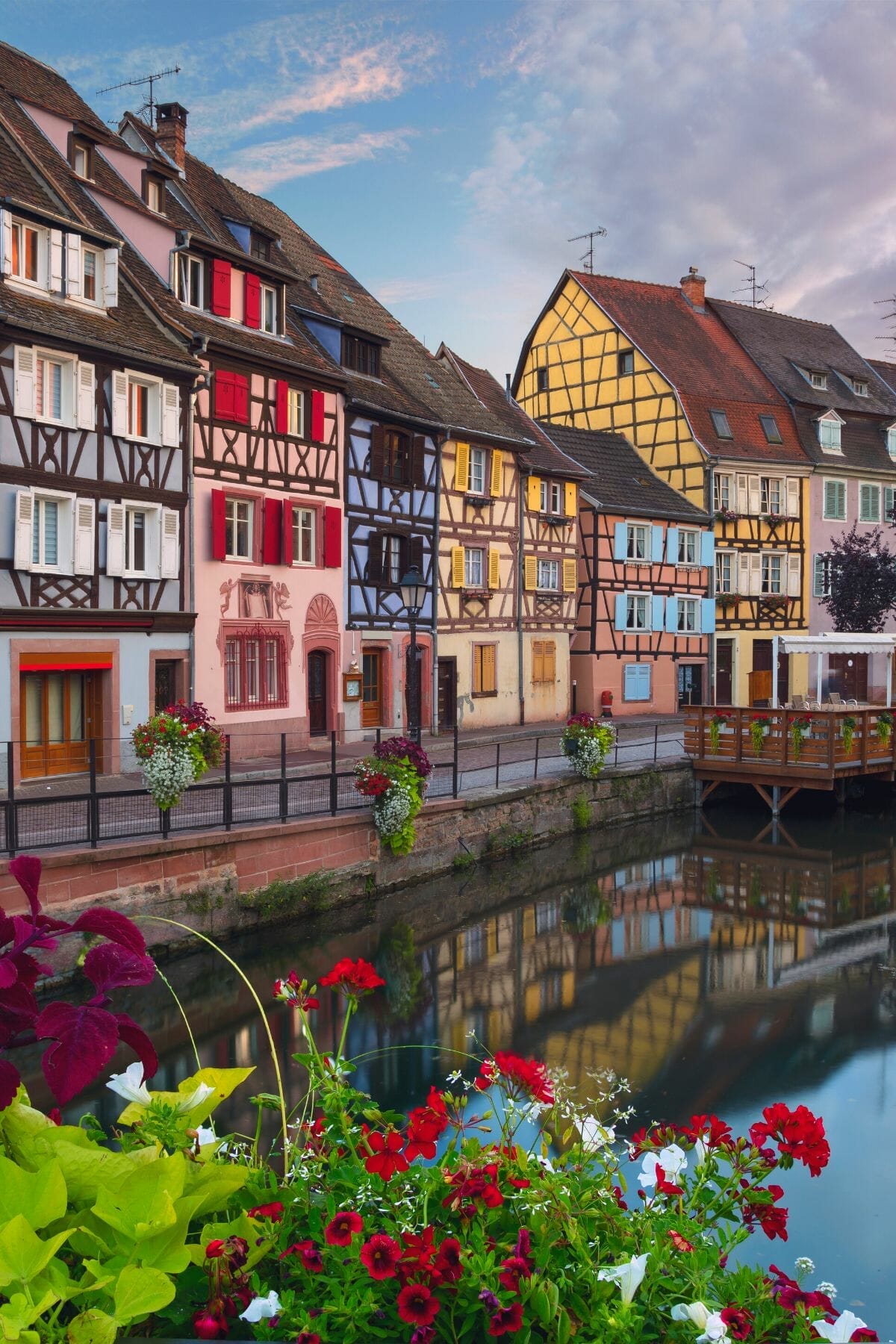 Houses on the riverside at Colmar, France