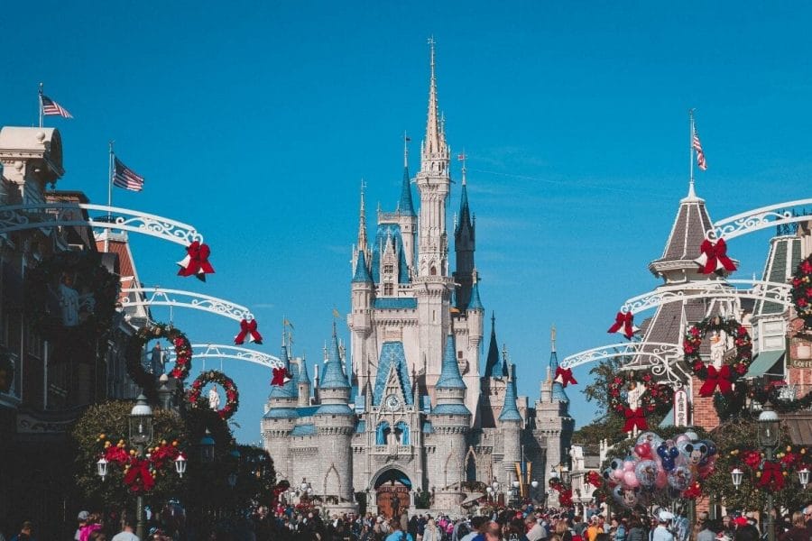 Christmas decoration at Walt Disney World in Orlando, Florida, USA