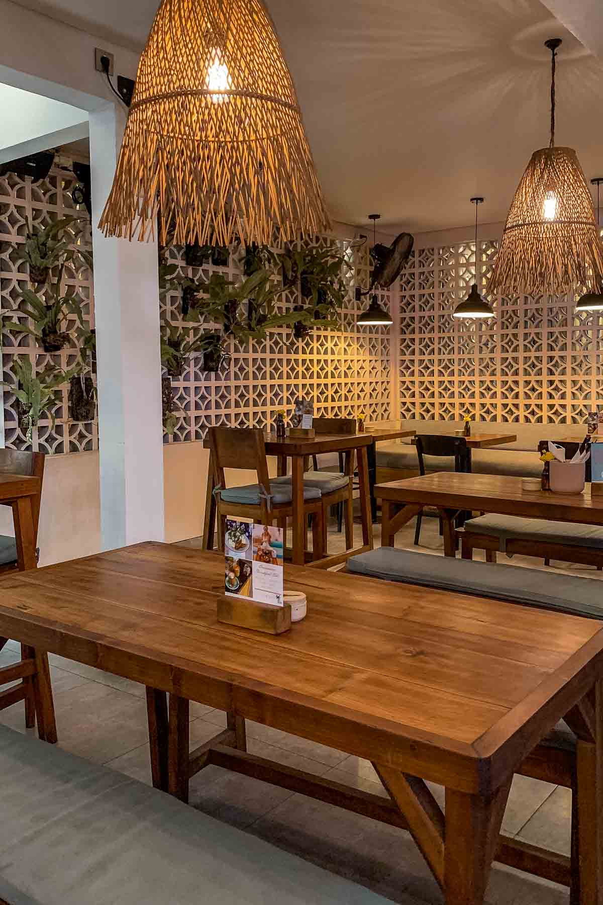 Inside eating area at Common Cafe in Canggu, Bali