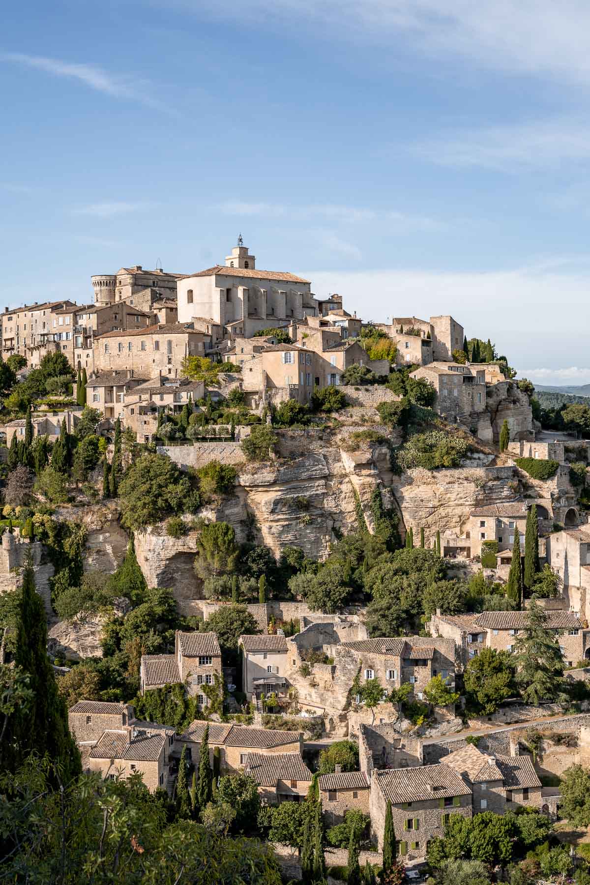Panoramic view of Gordes in Provence, France
