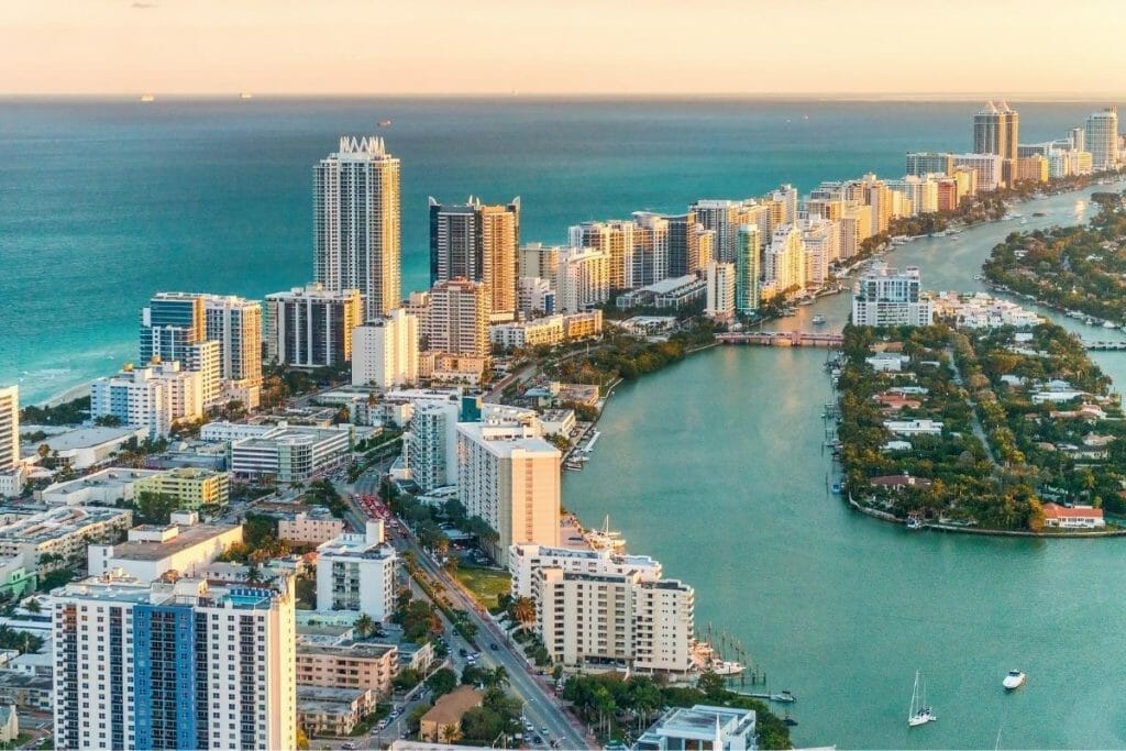 Miami skyline in Florida, USA