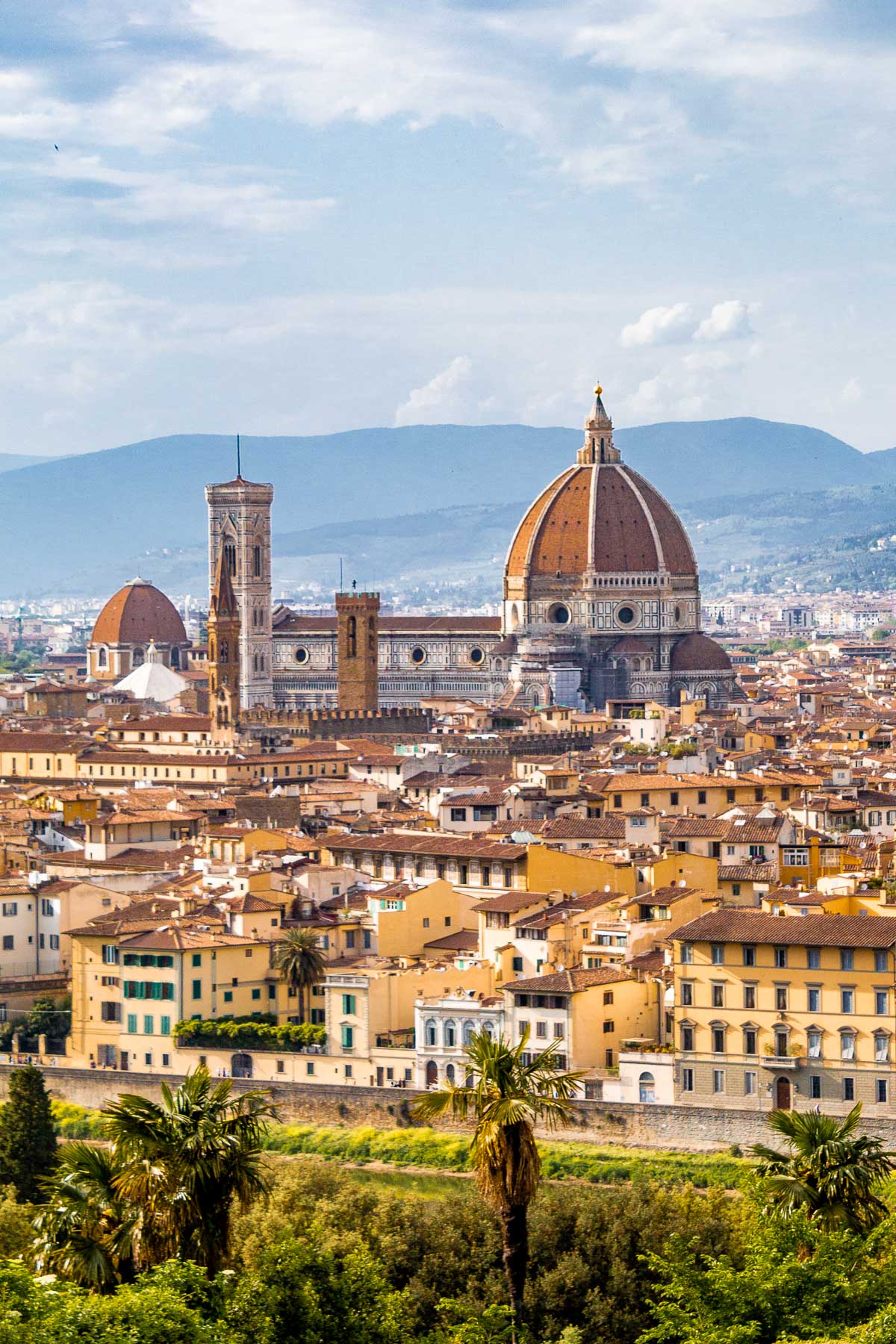 Panoramic view from Piazza Michelangelo in Florence, Italy