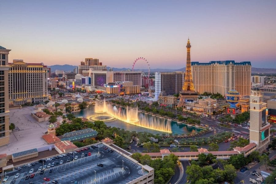 Panoramic view of Las Vegas, USA