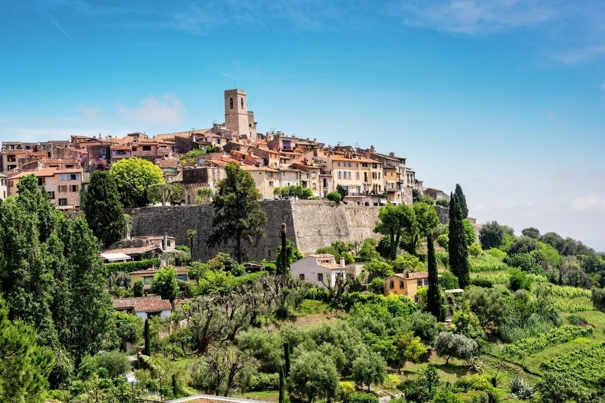 Panoramic view of Saint Paul de Vence, France