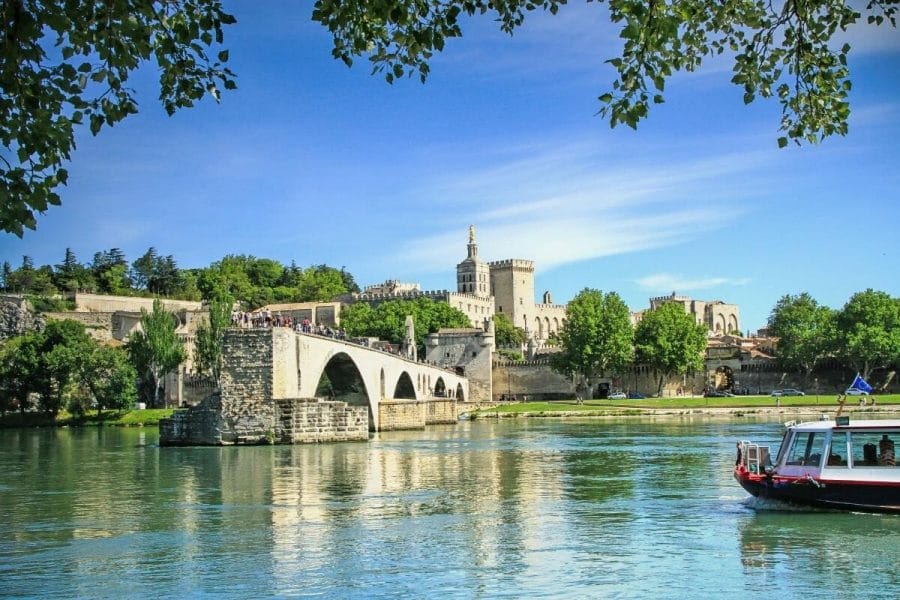 Riverside in Avignon, France