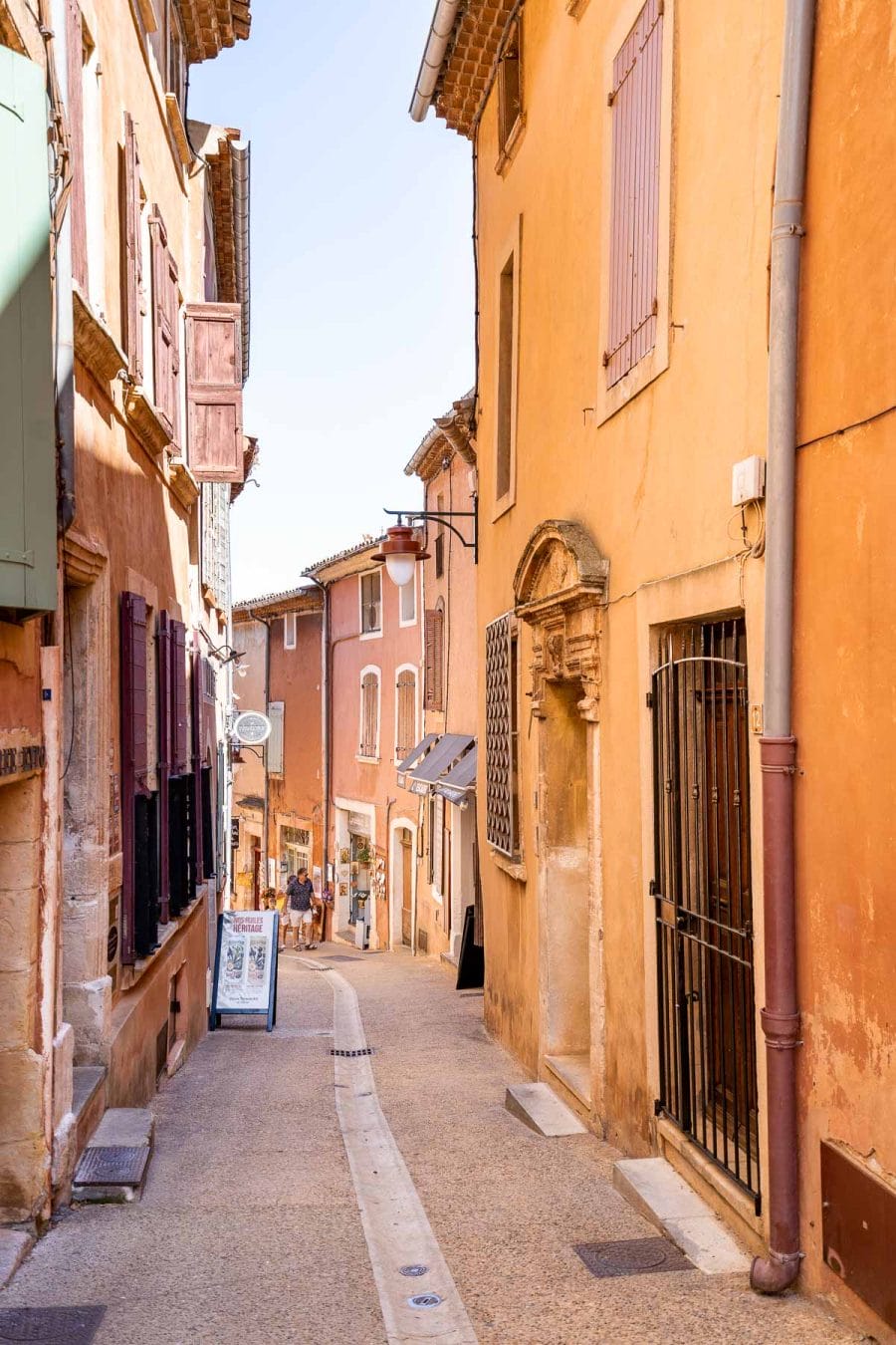 Cute streets in Roussillon, France