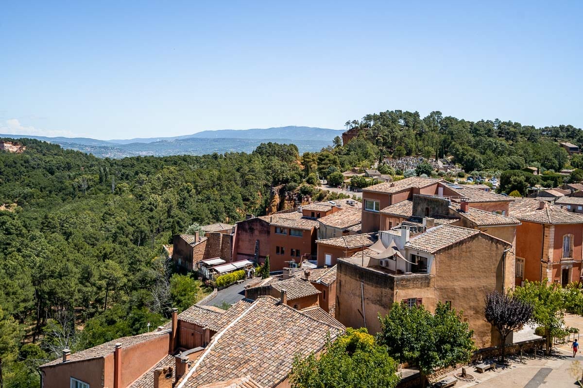 Panoramic view from Roussillon, Provence