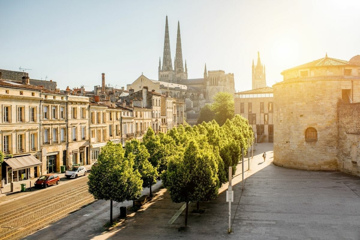 Saint Pierre Cathedral in the morning light in Bordeaux, France