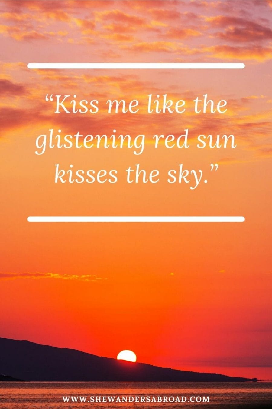 Romantic sunset quotes