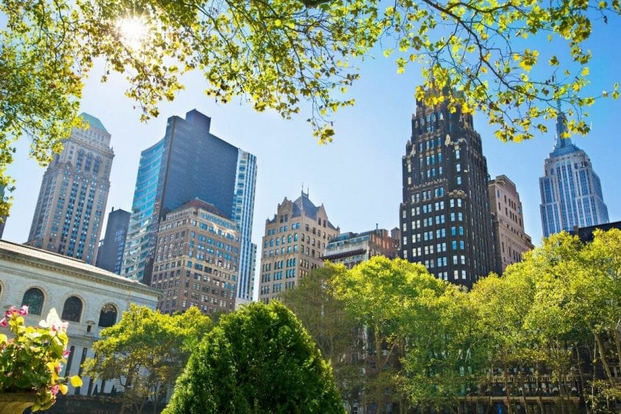 View from Bryant Park in NYC