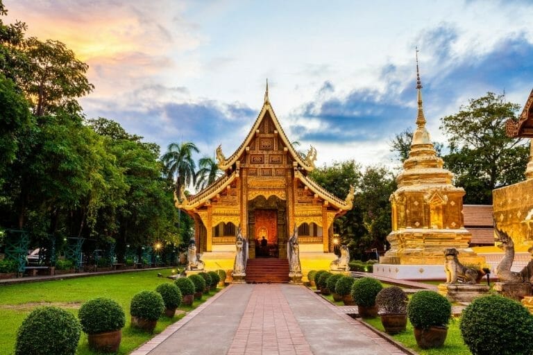 Wat Phra Singh Woramahaviharn in Chiang Mai, Thailand