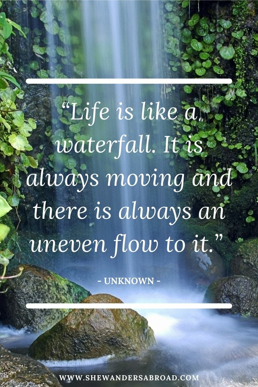 Powerful waterfall quotes for Instagram