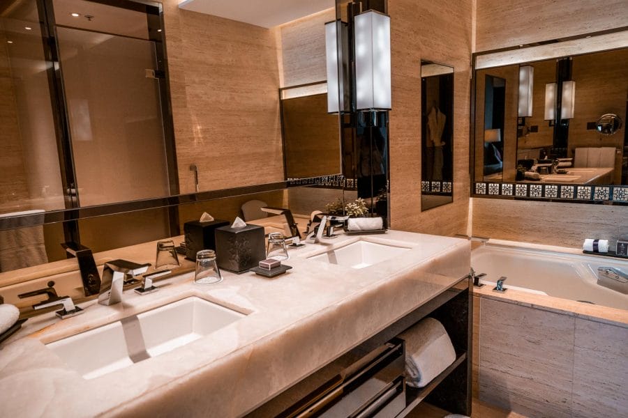 Bathroom in the Ritz Carlton Hong Kong