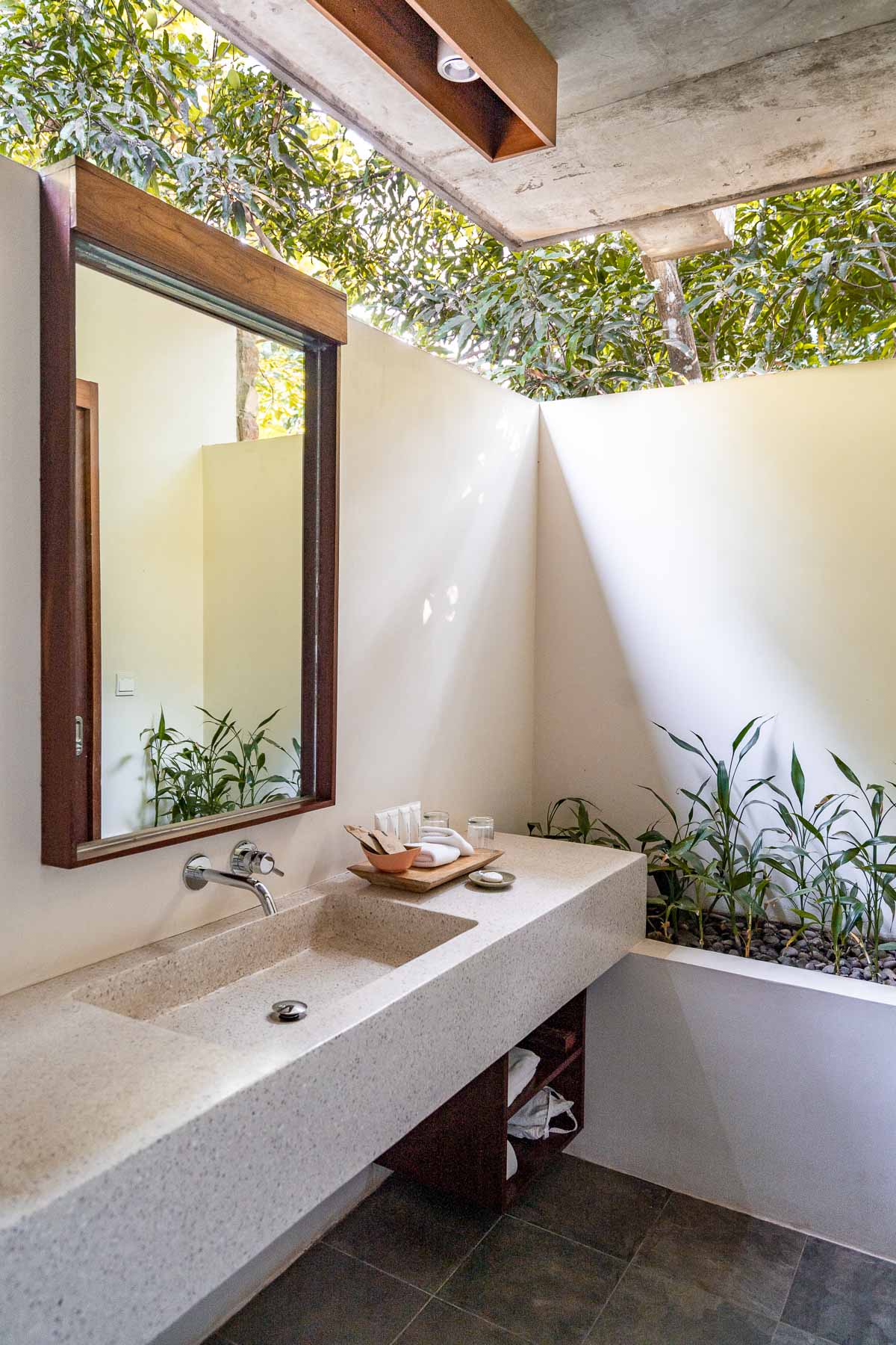 Bathroom in our private pool villa at Templation Siem Reap
