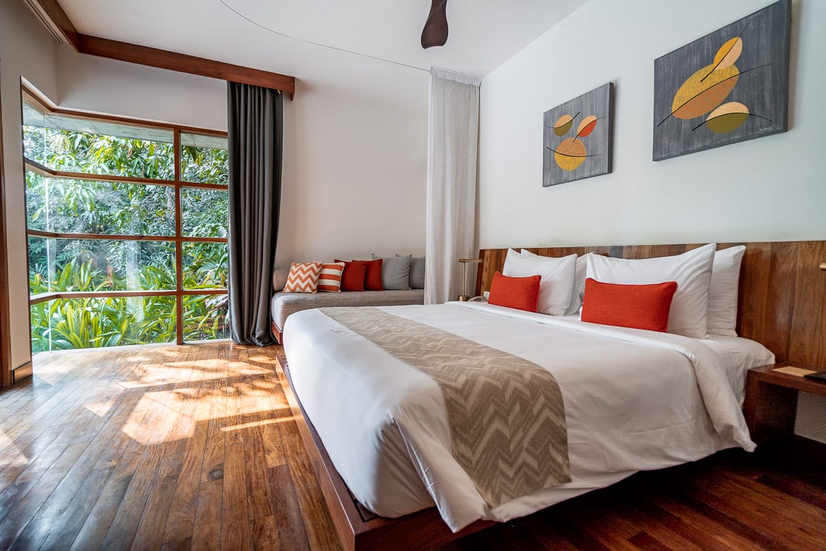 Bedroom in our private pool villa at Templation Siem Reap