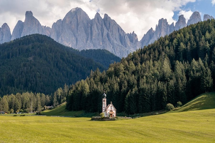 Church of St. John in Ranui in Val di Funes, Dolomites