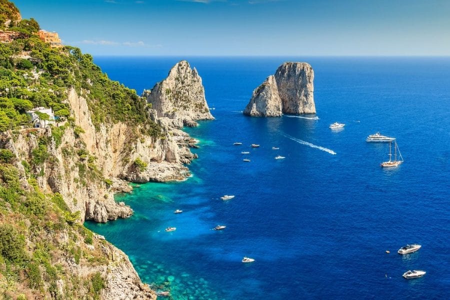 Faraglioni Cliffs in Capri, Italy