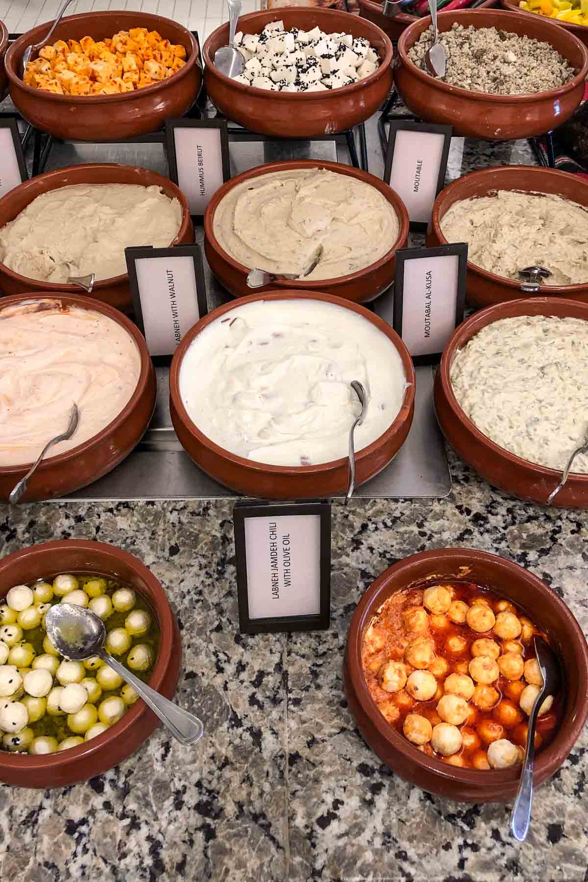Breakfast spread at the Hilton Dead Sea Resort & Spa