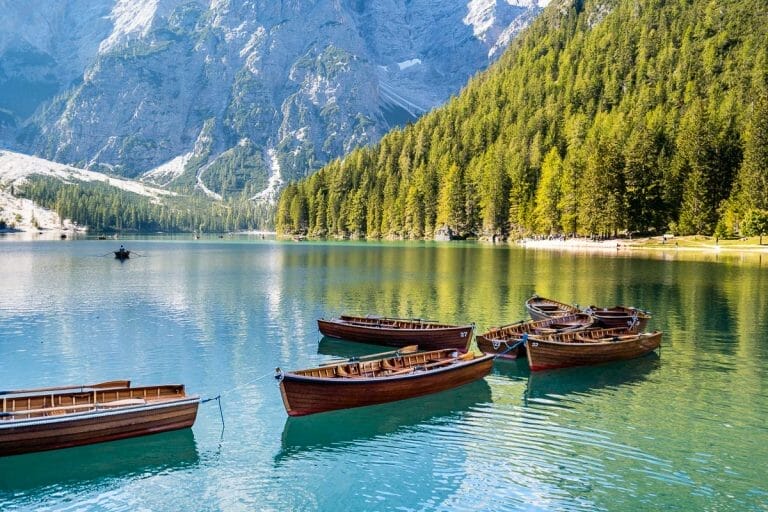 Lago di Braies, one of the most beautiful lakes in the Dolomites