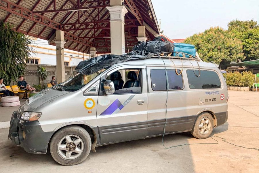 Traveling with a minivan from Luang Prabang to Vang Vieng