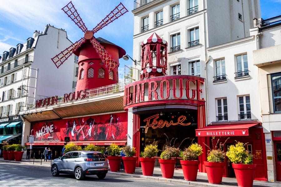 The entrance of Moulin Rouge in Paris