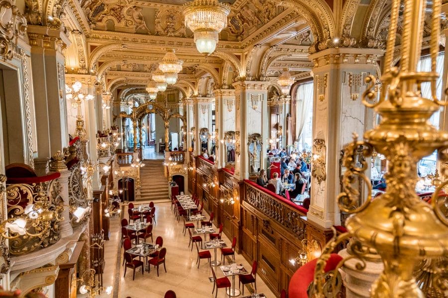 Beautiful interior at New York Cafe Budapest