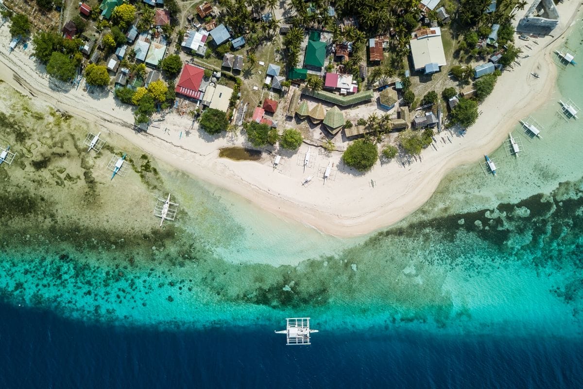 Aerial view of Pamilacan Island, Philippines