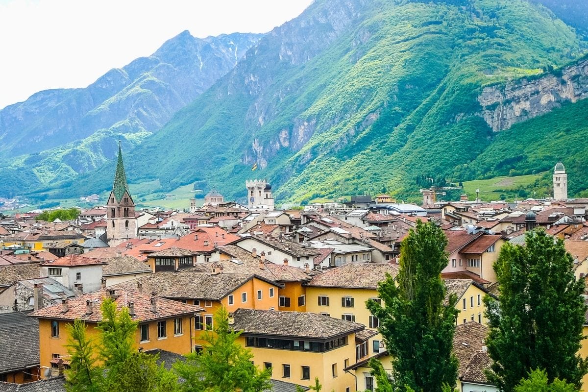 Panoramic view of Trento, Italy