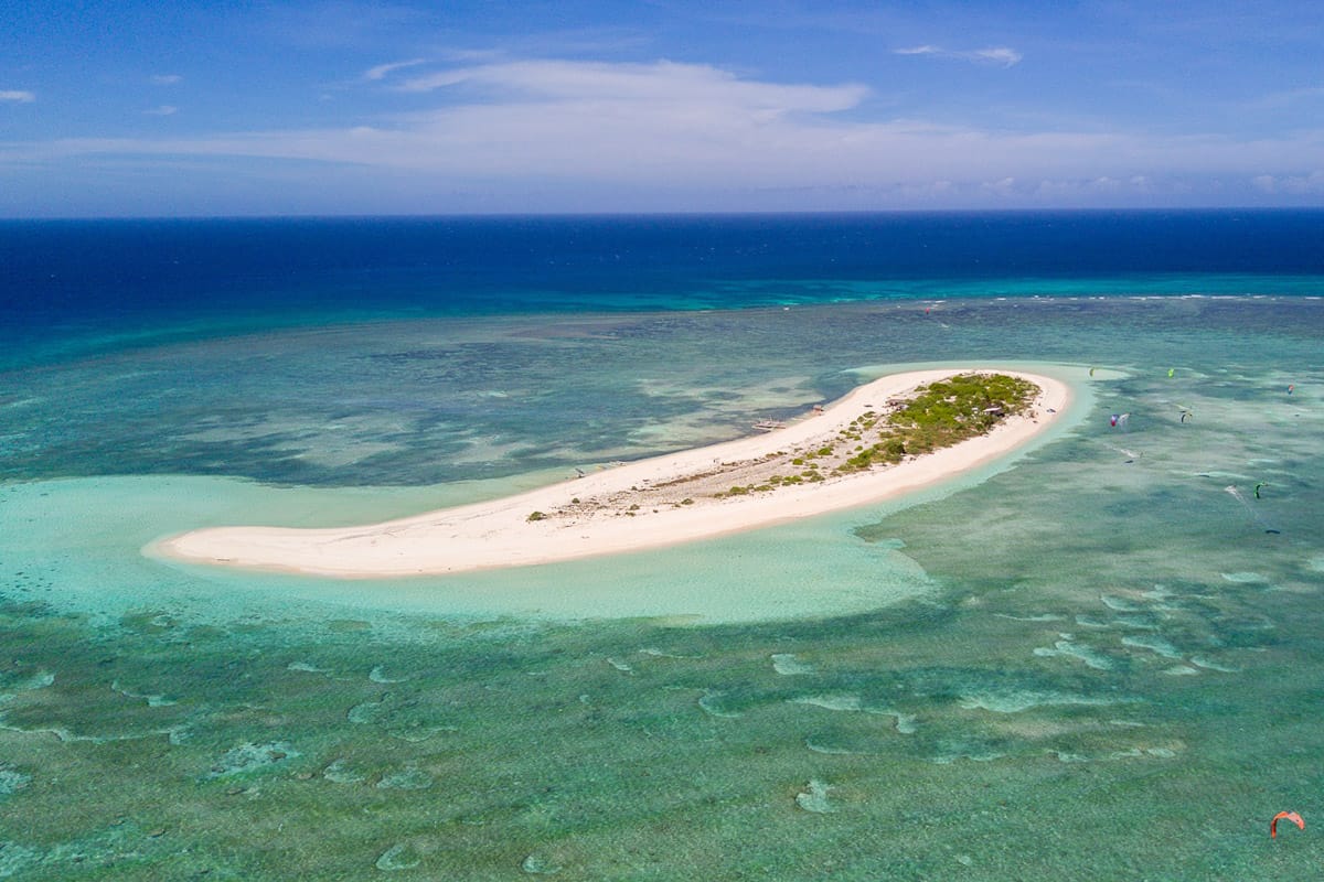 The beautiful elbow shaped Seco Island in the Philippines
