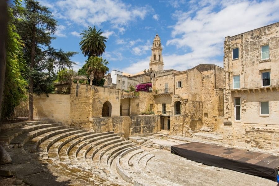 Small Roman theatre in Lecce, Italy