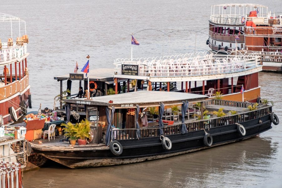 Sunset cruise on the Mekong river