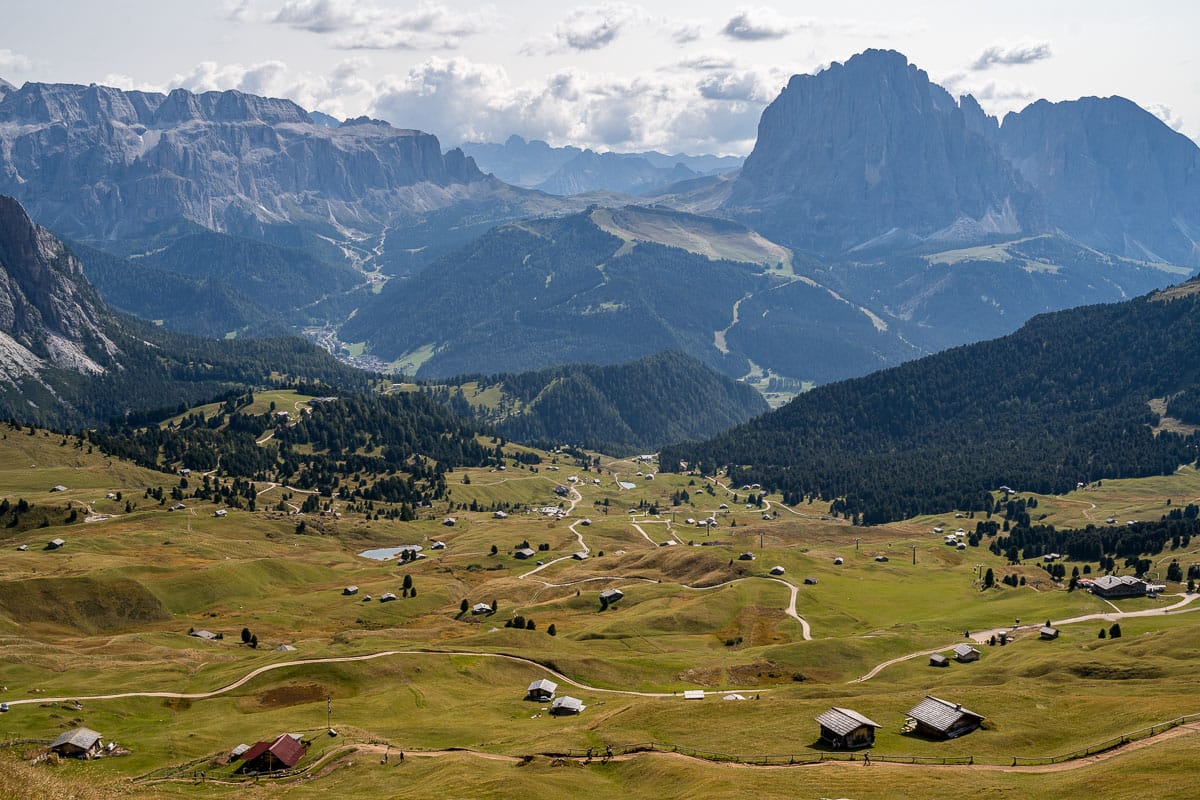 View from the top of Seceda in the Dolomites