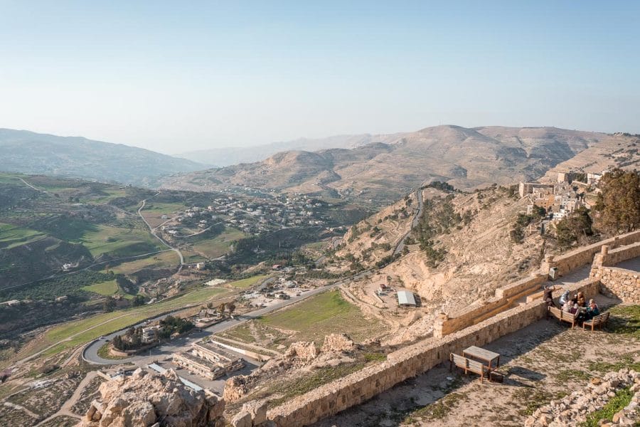 View from the Kerak Castle in Jordan