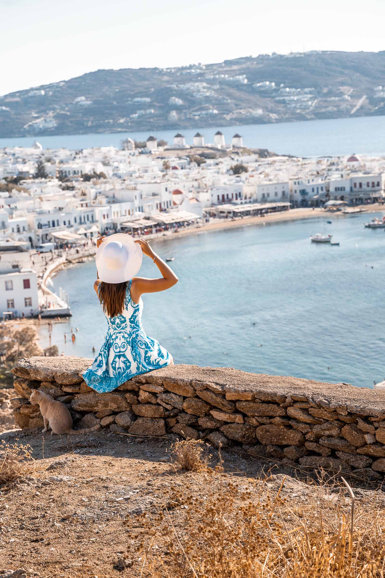 View of Mykonos Town in Greece