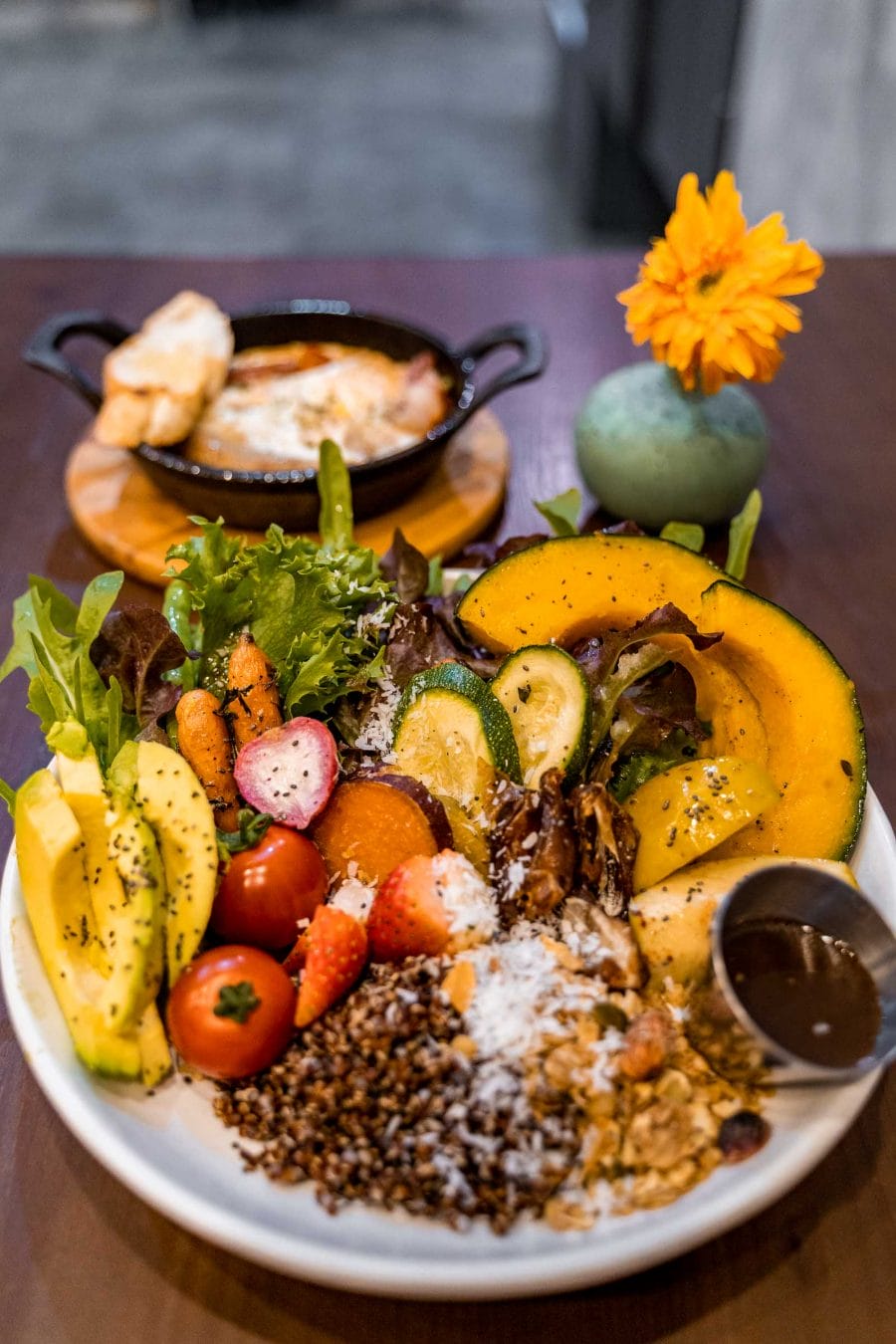Vegan Buddha bowl for breakfast at Interior at Ember Coffee & Eatery in Chiang Mai