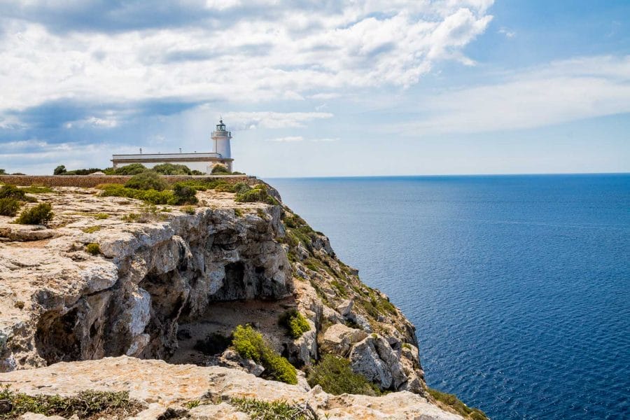 Far de Cap Blanc lighthouse is a must stop on every Mallorca road trip itinerary