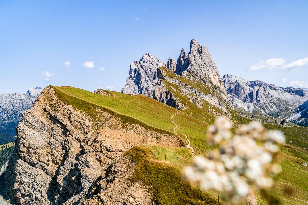 Seceda ridgeline in the Dolomites