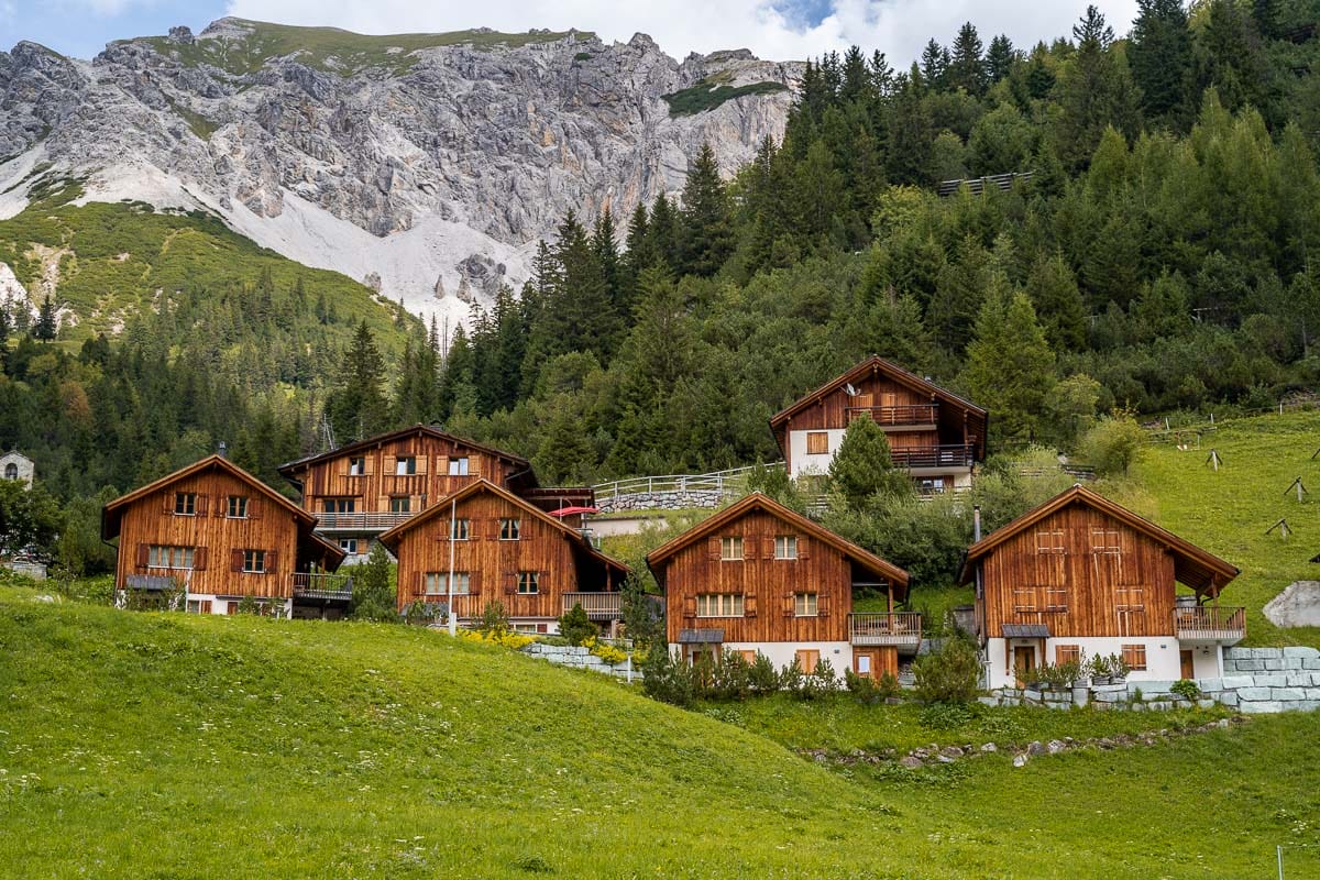Alpine houses in Malbun, Liechtenstein