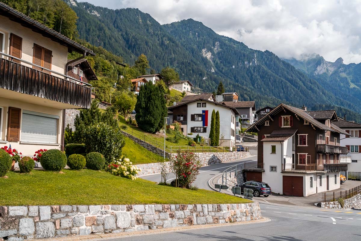 Alpine houses in Triesenberg, Liechtenstein